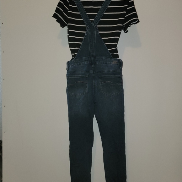 Girls long denim overalls by Justice - Picture 2 of 3
